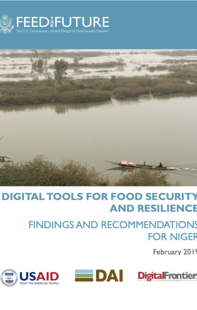 Digital Tools for Food Security and Resilience: Findings and Recommendations for Niger