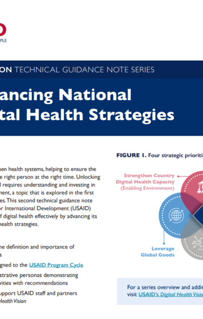 USAID Technical Guidance Note 2: Advancing National Digital Health Strategies